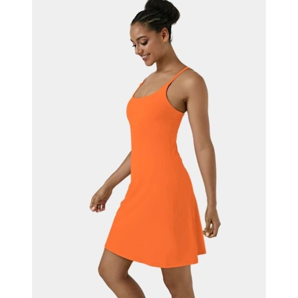 Halara Cloudful™ Air Activity Dress-Euphoria Air Exotic Orange Size M NWT 470